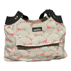 Kavu Cream and Pink Shoulder Bag